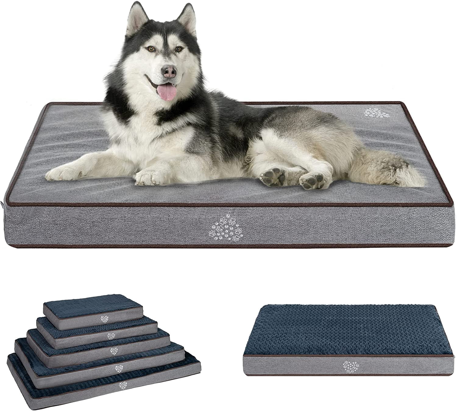 EMONIA Dog Beds Crate Pad,Super Soft Fabric Machine Washable & Anti Slip, Kennel Mat Suitable for Large, and Medium Dogs 48x 30,Light Gray EMONIA Dog Beds Crate Pad,Super Soft Fabric Machine Washable & Anti Slip, Kennel Mat Suitable for Large, and Medium Dogs 48x 30,Light Gray
