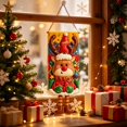thumbnail image 2 of Amzcrzy Decoración navideña,Árbol de Navidad,Luces navideñas Letrero navideño colgante para puerta, decoración de 43 x 16 pulgadas, adorno de pared con personaje caprichoso para puerta principal, por, 2 of 6