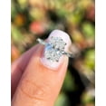 thumbnail image 2 of solitaire jewels 3CT Oval Halo Moissanite Engagement Ring For Women, 10K White Gold, 2 of 6