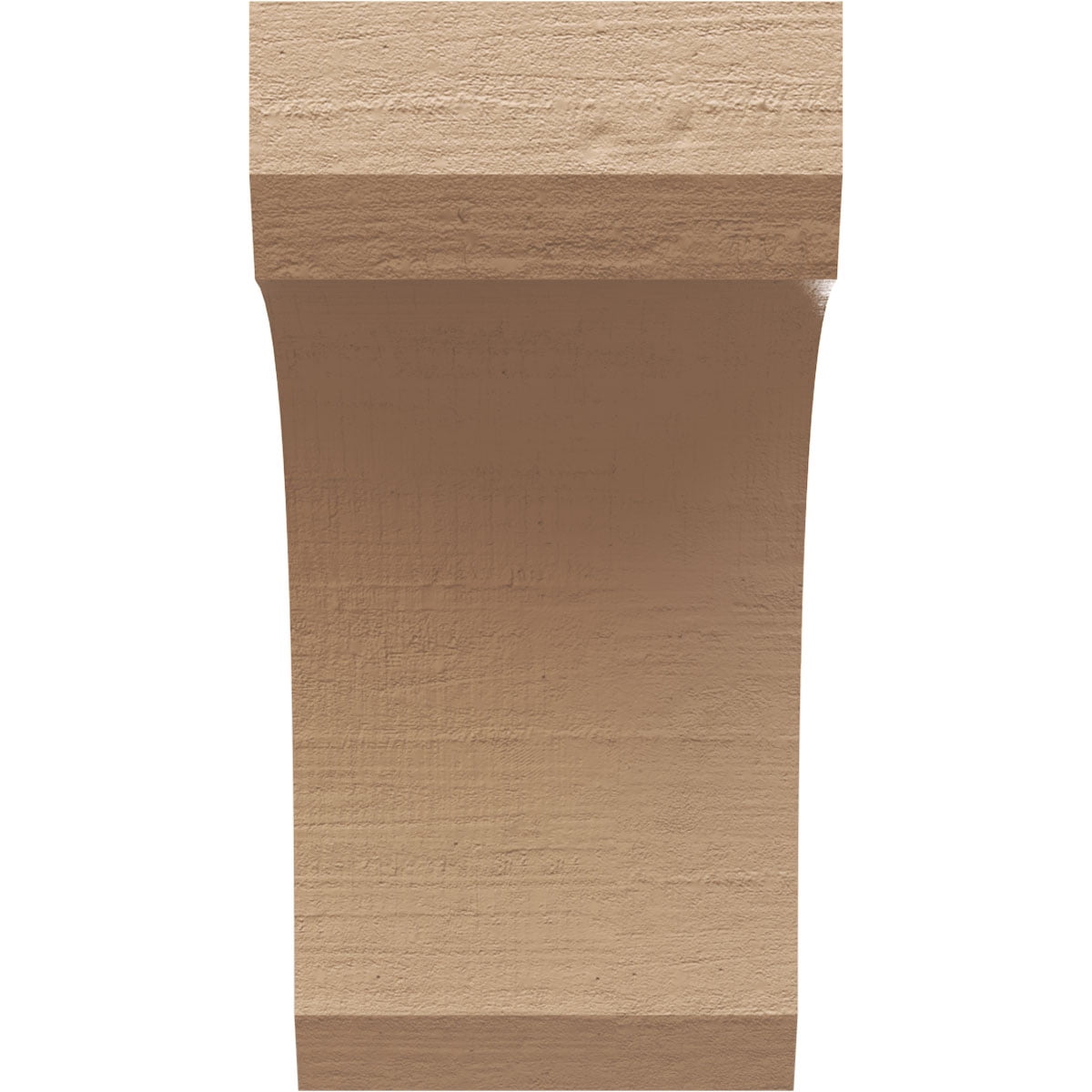6"W x 6"D x 12"H Wide Legacy Rough Cedar Woodgrain TimberThane Corbel, Primed Tan