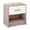 Gray, variant on Furnibear Bedside Table Nightstand with Drawer and Open Shelf, Wood End Table for Bedroom, Light Gray