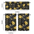 thumbnail image 6 of Vintage Bohemian Curtains 36 Inch Short - 3 Panel Rustic Floral Farmhouse Set with Wildflowers, Rod Pocket Window Treatment for Country Kitchen, 6 of 6