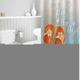 thumbnail image 3 of FMSHPON Summer Flip FlopsFlower 4 Piece Bathroom Set Shower Curtain Bath Rug Contour Mat and Toilet Lid Cover, 3 of 7