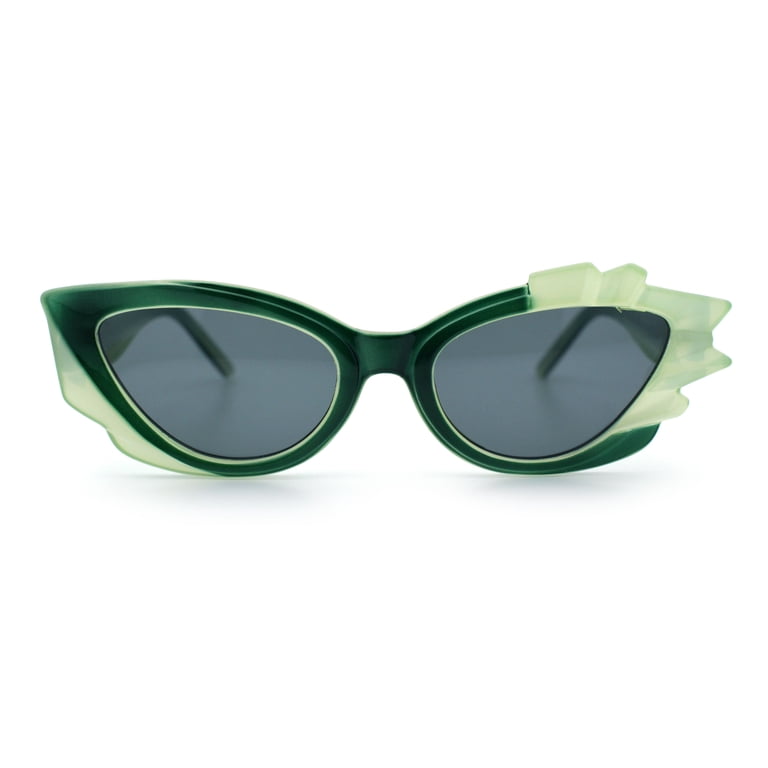 Womens Cat Eye Asymmetrical Rock Candy Crystal Runway  display picture 2