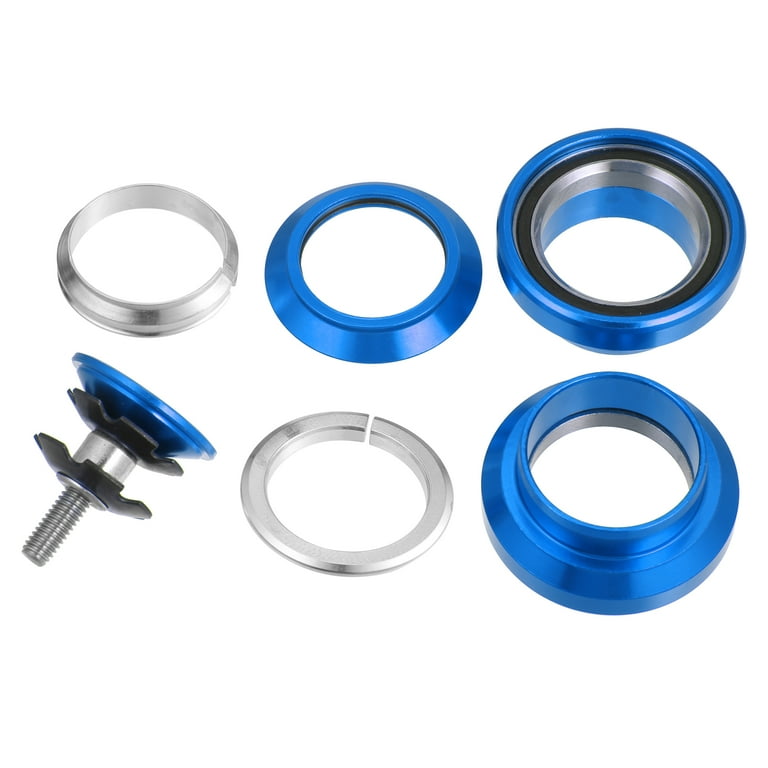 Unique Bargains 1 1 8 Bicycle Headset Combo Bike Threadless External Headset Sealed Cartridge Bearings w Top Cap Blue Walmart