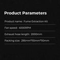 thumbnail image 2 of Creality Fume Extraction Kit with 4000 RPM High-Efficiency Ventilation Fan And 2000mm Exhaust Hose Length Suitable for Ender Plus Engraver Enclosure and Other 3D Printer Enclosure, 2 of 5