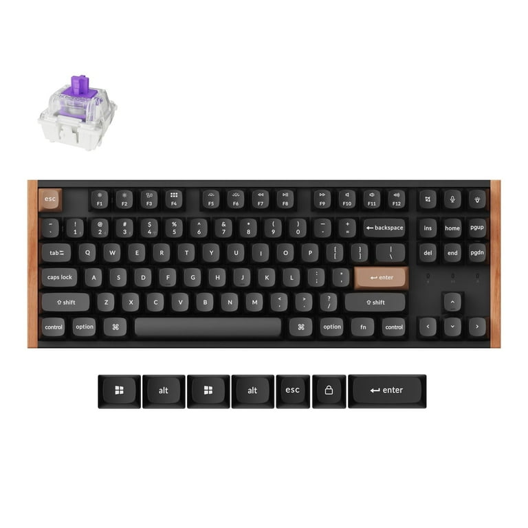 キーボード Keychron K8 Keyboard RGB Brown Keychron K8 HE 80% TKL Wireless RGB Hall Effect Magnetic Switch