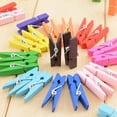 thumbnail image 5 of Ludlz Mini Natural Wooden Clothespins Photo Paper Peg Pin Craft Clips 20 Pcs Multi-color Wood Clothespins Wooden Laundry Clothespins Paper Craft Clip, 5 of 7