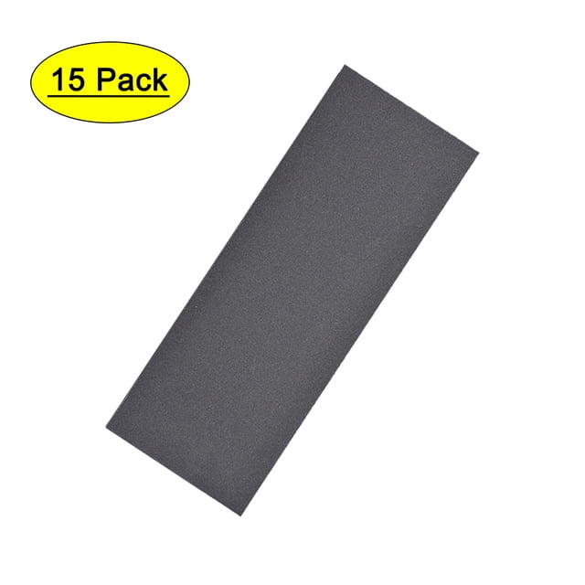 Papel de lija impermeable de carburo de silicio Uxcell 9" x 3.7" 360 grano 15 paquetes