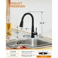 thumbnail image 6 of Wowow Oil Rubbed Bronze Single-Handle High Arc Stainless Steel Kitchen Faucet with Pull-Down Sprayer, 6 of 7