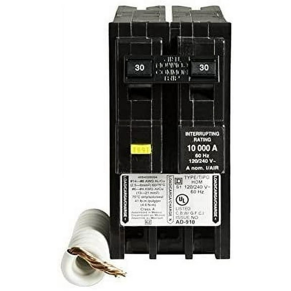 Schneider Electric Homeline GFCI Circuit Breaker HOM230GFIC - 30 Amp 2-Pole 240 V