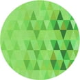 thumbnail image 1 of Ahgly Company Machine Washable Indoor Round Transitional Emerald Green Area Rugs, 5' Round, 1 of 7