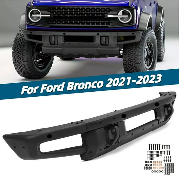 Front Bumper W/D-ring Mounts Fit For Ford Bronco 2021-2023 Off-Road Full Width