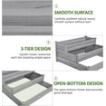 thumbnail image 5 of 3 Tier 47 x 47 x 22in Raised Garden Bed Horticulture Outdoor Elevated Flower Box Tiered Garden Bed Wooden Vegetables Growing Planter for Backyard/Patio/Gardener, Gray, 5 of 9
