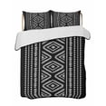 thumbnail image 2 of Black Boho Geometric Queen Size Down Alternative Comforter, Lightweight Comforter Quilt Bedding Set with Pillow Shams Vintage Southwestern Stripes All Seasons Bed Comforter Duvet Insert 90"x96", 2 of 7