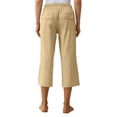 thumbnail image 3 of NinXxx Women's Loose Fit Lightweight Cropped Capri Trousers Comfort Style Khaki XXXXL, 3 of 7