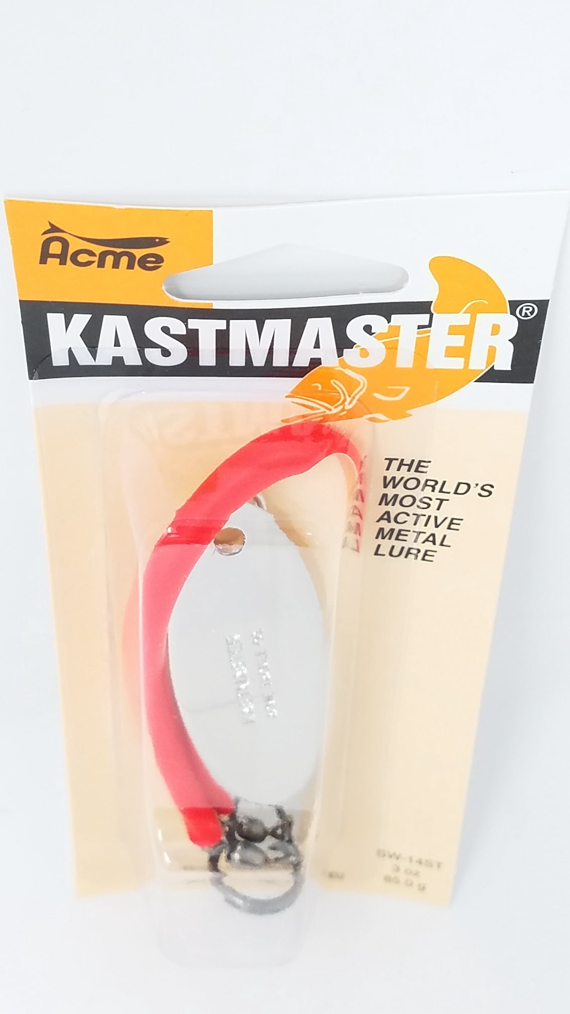 Acme Tackle Kastmaster Fishing Lure Spoon with Tube 3 oz. Chrome Red