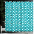 thumbnail image 4 of Ambesonne Turquoise Blue Shower Curtain, Penguins, 69"Wx75"L, Dark Turquoise Dark Grey, 4 of 5