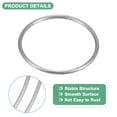 thumbnail image 2 of Uxcell 6-Pack Dream Catcher Rings,1.8 Inch Metal Macrame Wreath Floral Round Ring for DIY Wedding Wreath[Silver], 2 of 6