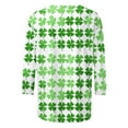 thumbnail image 6 of HOMBOM Womens Shamrock Shirts Irish Graphic Tees Green Holiday Casual St.Patrick's Day Tops for Ladies 3/4 Sleeve, 6 of 7