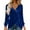 Blue, variant on Women's Sequin Velvet Tops Long Sleeve Wrap V Neck Asymmetrical Hem Ruched Slim Dressy Casual Blouses Velour Tunic Shirts(Yellow,Small)