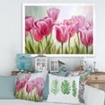 thumbnail image 3 of Designart 'Blossoming Red and Pink Tulips Flowers ' Traditional Framed Art Print, 3 of 4