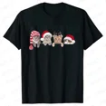 thumbnail image 1 of Camiseta Kawaii de gato de Navidad para mujer, camiseta de manga corta Harajuku, Camisetas de moda Y2k, ropa Ulzzang para mujer, 1 of 5