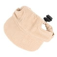 thumbnail image 2 of Sombrero para el sol para mascotas de verano, sombrero informal de pana ajustable para mascotas, sombrero ligero y elegante para mascotas para perros, gatos, caqui XS, 2 of 5