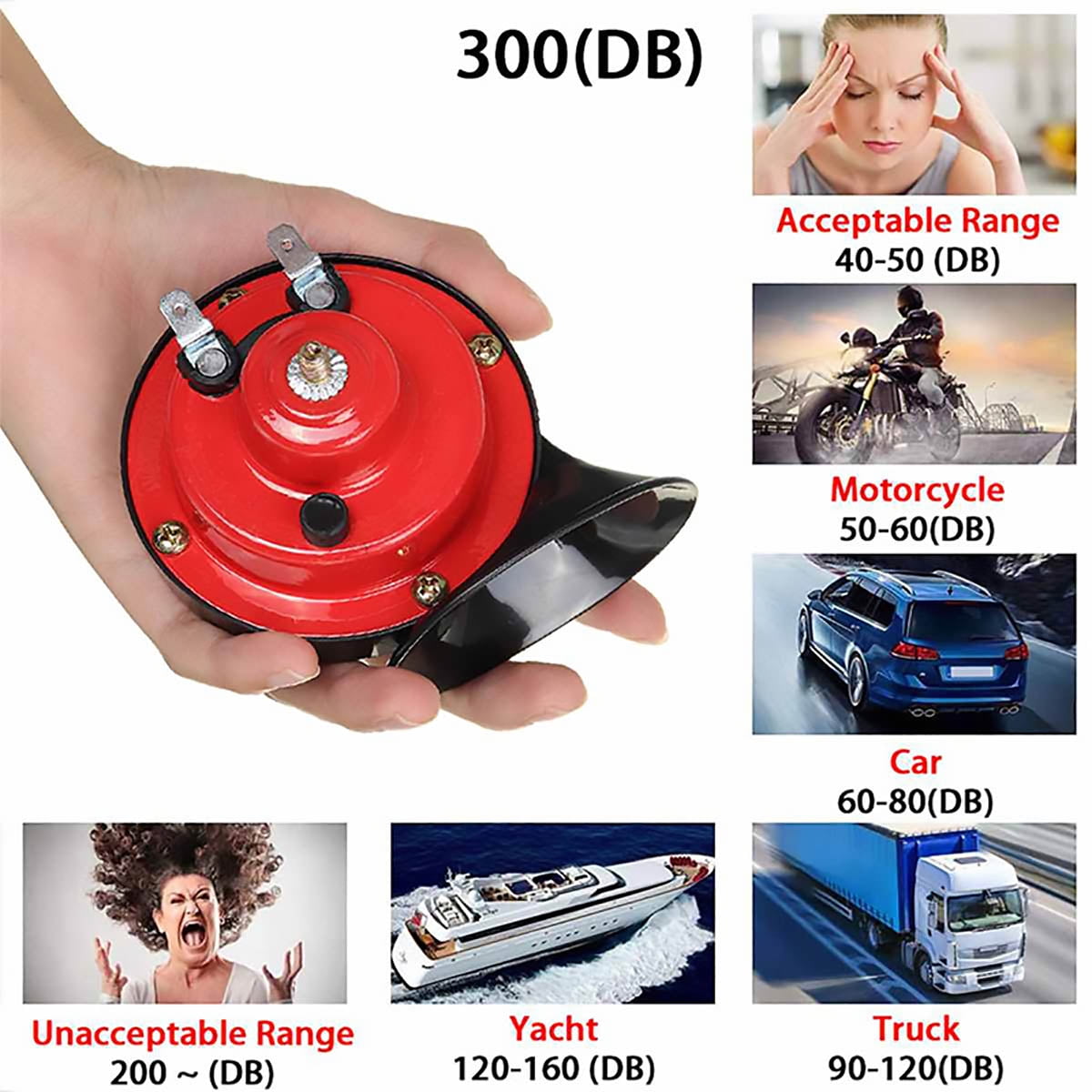 12V 300DB Super Loud Train Horn Waterproof for Motorcycle Car Truck SUV  BoatOpen