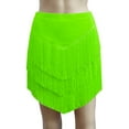 thumbnail image 3 of LYHaoo Girls Dance Performance Skirt Solid Color Fringe V Cut Elastic Waist Semi Formal Tutu For Recital Ballet Jazz Ages 3 15 Years，Toddler Dresses Sizes 6-7 Years Green, 3 of 3