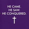 thumbnail image 6 of Wild Bobby, He Came He Saw He Conquered Inspirational/Christian Women Graphic Long Sleeve Tee, Purple, Medium, 6 of 6
