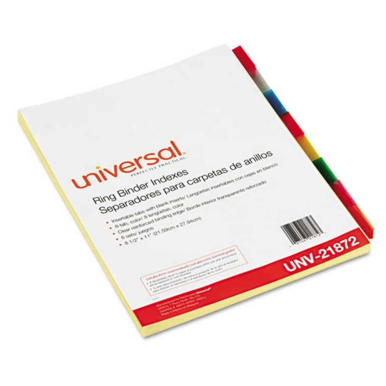 Insertable Tab Index, 8-Tab, 11 x 8.5, Buff, 6 Sets Insertable Tab Index, 8-Tab, 11 x 8.5, Buff, 6 Sets