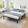 thumbnail image 6 of Metal Bed Frame,Queen Size Bed Frame with Storage Space,Heavy Duty Sturdy Mattress Foundation,Easy Assembly,No Box Spring Needed, Black,14 Inch,Queen, 6 of 9