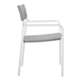 thumbnail image 3 of Modway Raleigh Ensemble de 2 Fauteuils d'Extérieur en Aluminium pour Patio, Blanc Gris, 3 of 8