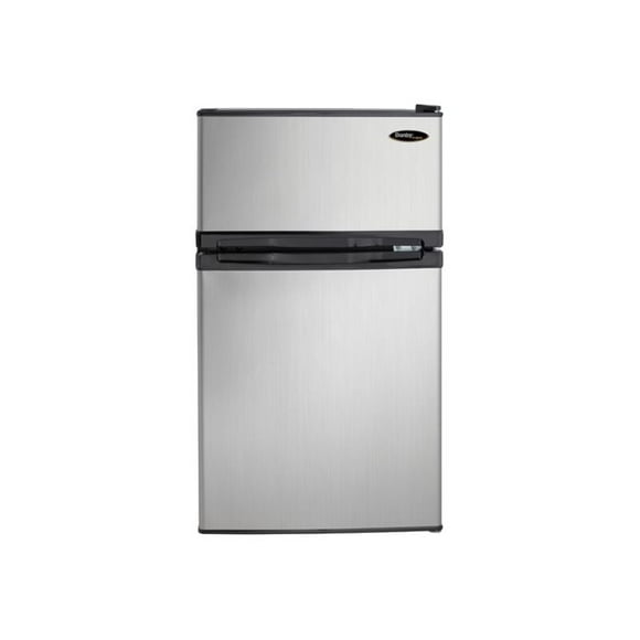 Danby Designer DCR031B1BSLDD - Refrigerator/freezer - top-freezer - width: 18.7 in - depth: 20.2 in - height: 33.4 in - 3.1 cu. ft - black/stainless steel look