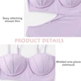 thumbnail image 3 of Nuevo traje de baño de una pieza de color sólido para mujer, sexy, con patrón de plástico, empalme adelgazante, 3 of 5