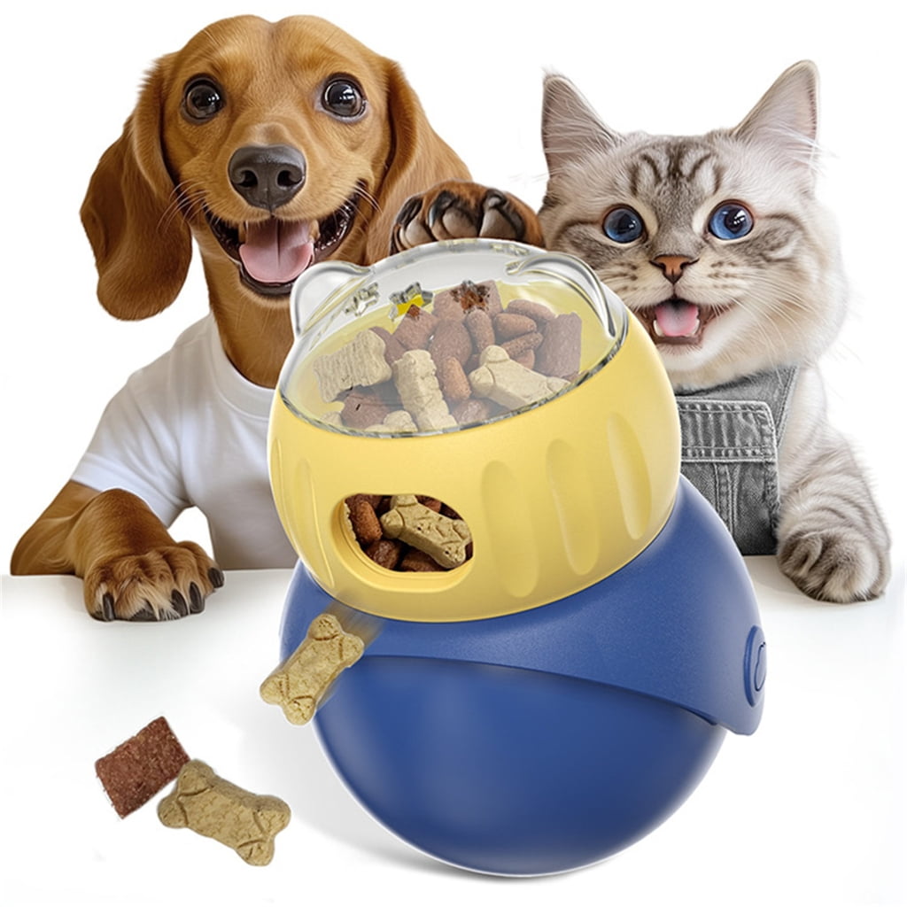 Dog Treat Dispensing Toy Ball Shape Leaking Food Slow Feeder Puzzle Interactive Pet Training Pet Game