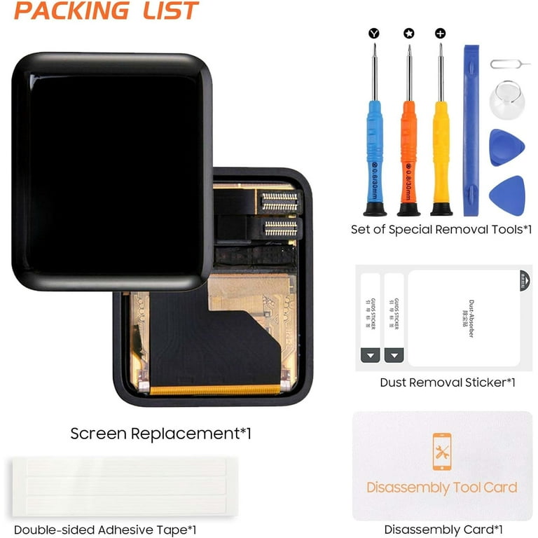 for Apple Watch Series 3 42mm LCD Display Kits Screen Replacement for Apple Watch Series 3 Digitizer Touch Screen Full Assembly with Repair Part GPS 42mm Walmart