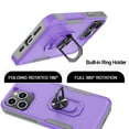 thumbnail image 4 of For iPhone 15.15 Pro,15 Plus,15 Ro Max Case, 2 in 1 Phone Case for iPhone 15 Pro 6.1", Tiflook Rubber & Rugged Shockproof Protection Heavy Duty with Ring Stand Kickstand Cover,Purple, 4 of 6