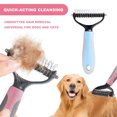 thumbnail image 1 of AMERTEER Pet Grooming Brush - Double Sided Shedding and Dematting Undercoat Rake Comb for Dogs and Cats,Extra Wide, 1 of 7