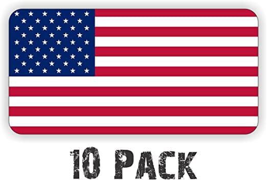 Decals Labels USA Patriotic LH RH Olive Drab American Flags Hard Hat Stickers 
