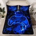thumbnail image 2 of Erosebridal Cartoon Gamepad Sheet Set King, Geometry Bedding Sets King Size, Modern Video Game Decor 4pcs, 2 of 6