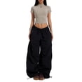 thumbnail image 2 of Women'S Baggy Jeans Wide Leg Denim Pants Hip Hop Relaxed Y2k Jeans Black XL, 2 of 9