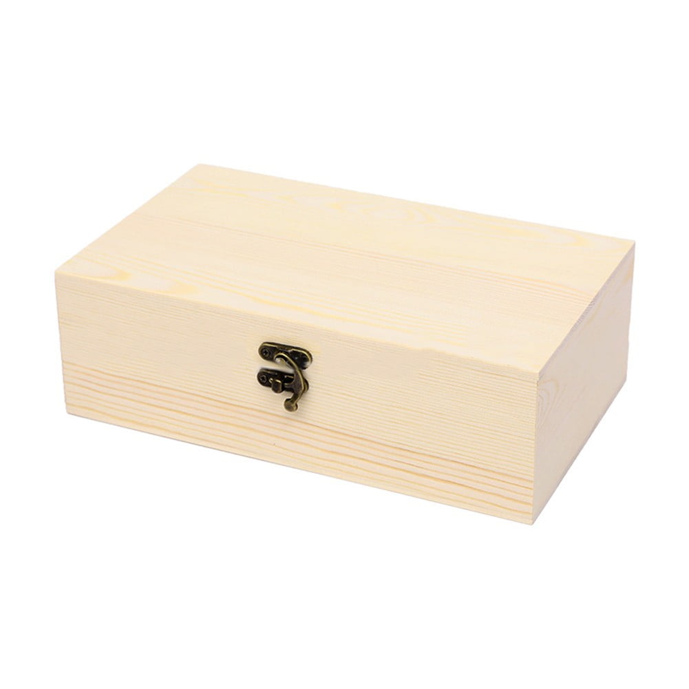 Jewelry Box Desktop Pine Wood Storage Hand Decoration Wooden Box Gift Box
