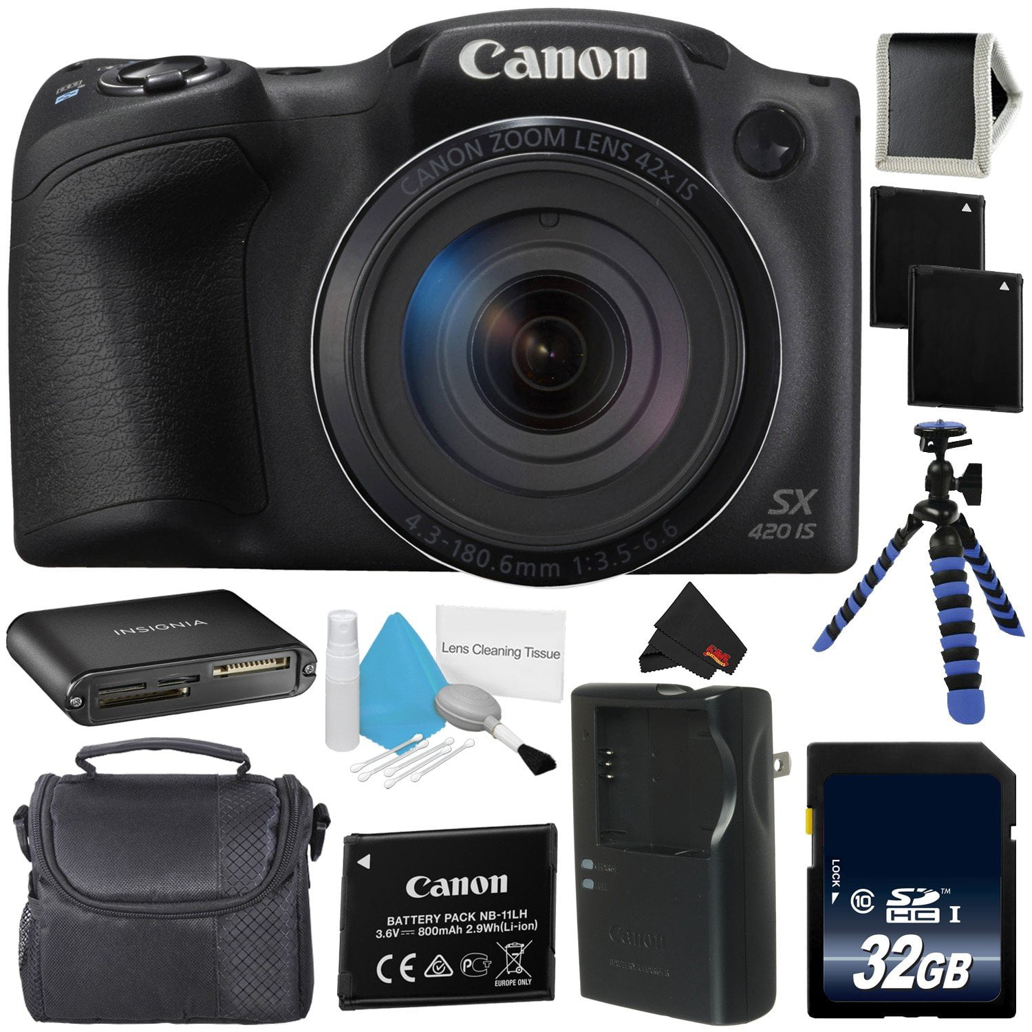 Canon PowerShot SX420 IS Digital Camera (Black) 1068C001 International