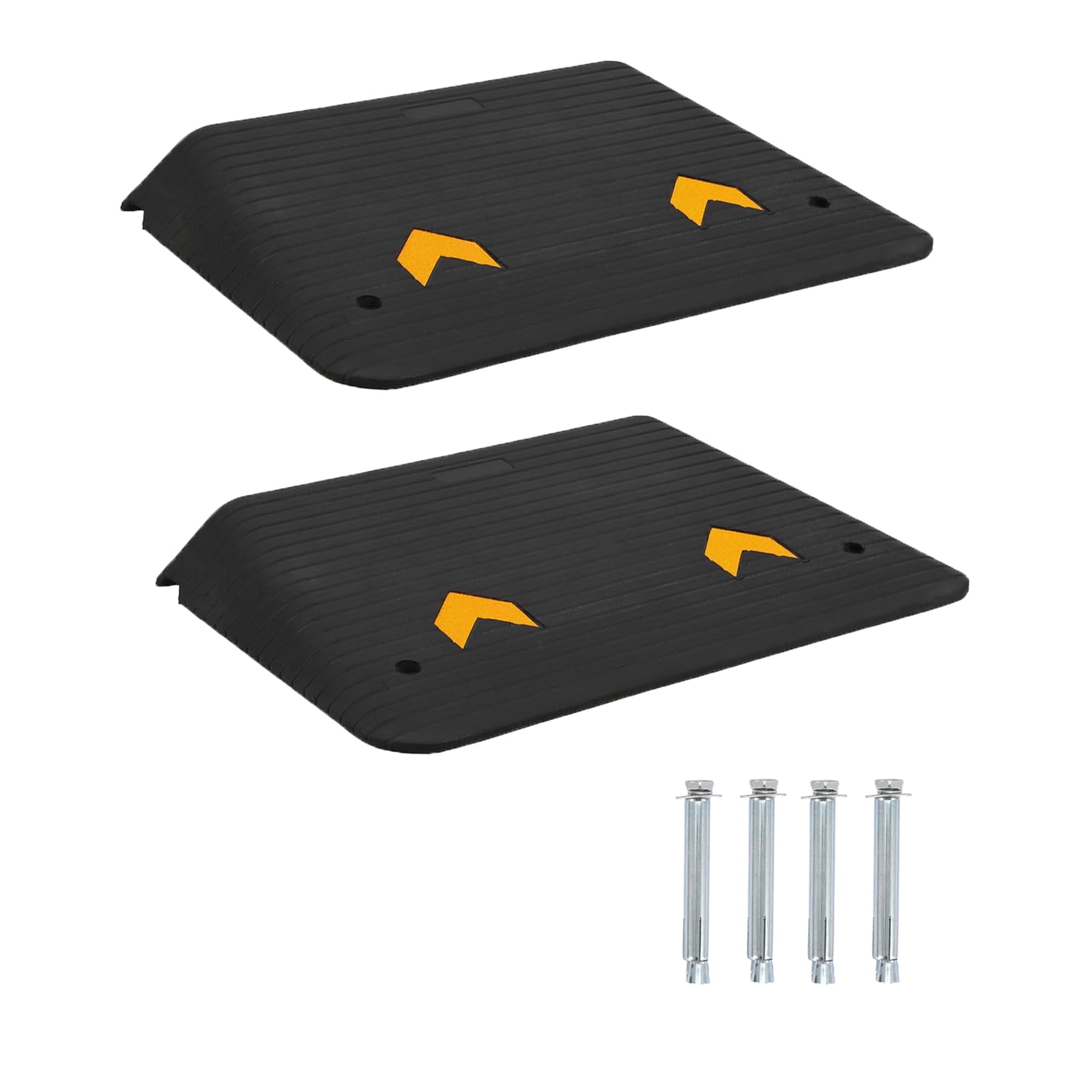 Heavy Duty Rubber Threshold Ramp – 3 Inch Rise, 33,000 lbs Capacity – Non-Slip Surface, Wheelchair & Curb Access – For Doorways, Driveways, Steps, Sheds, Scooters, Cars, Walkers