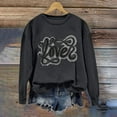 thumbnail image 3 of WEAIXIMIUNG Chandails en Molleton Graphiques Femmes Quotidien Maison Extérieur Entraînement Solide Manches Longues Col Rond T-Shirt Haut Imprimé Chandail en Molleton, 3 of 7