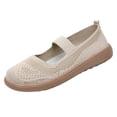 thumbnail image 2 of Widestep Shoes for Women, Mesh Mary Jane Flats for Women, Mary Jane Sneakers, Women Premium Round Toe Slip On Casual Flats Soft Sole Comfort Walking Footwear Lightweight Non Slip Daily Shoes, Khaki 8, 2 of 5