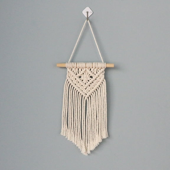 Niceauty Handmade Macrame Wall Hanging Ivory Bohemian Wall Decor 1Pack