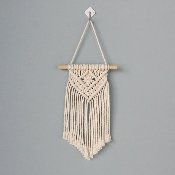 unbranded Tapiz Bohemio Tejido Macramé Color Marfil Para De Habitación